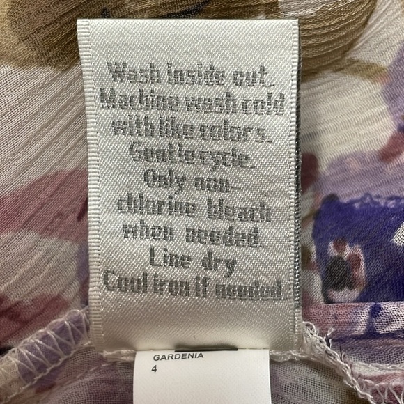 LC Lauren Conrad Runway Sheer Floral Long Sleeve Maxi Dress 4 - Picture 15 of 16